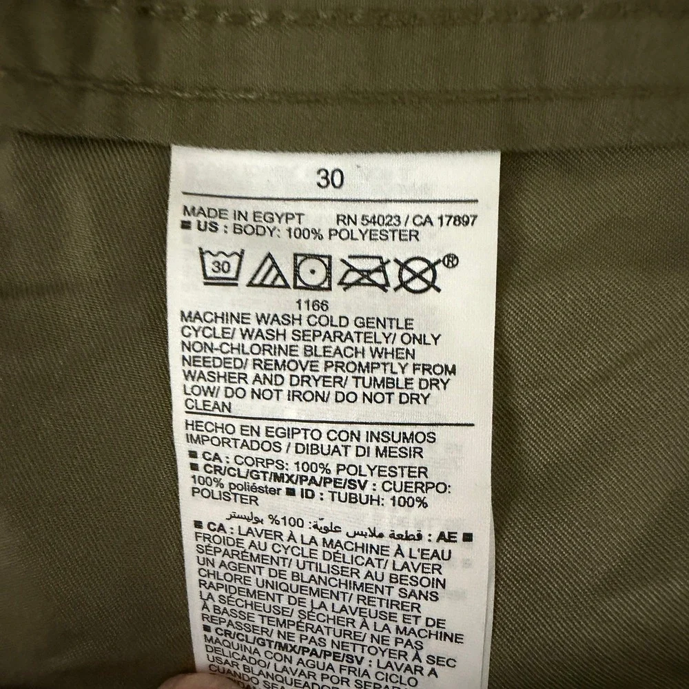 Old Navy Men's Dolphin-Hem Board Shorts Size 30 Green Hook and Loop Drawstring